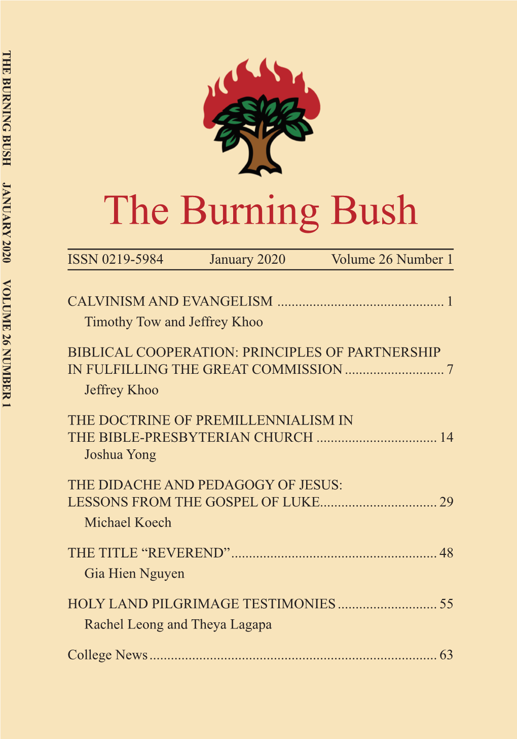The Burning Bush January 2020 Volumenumber 1 26