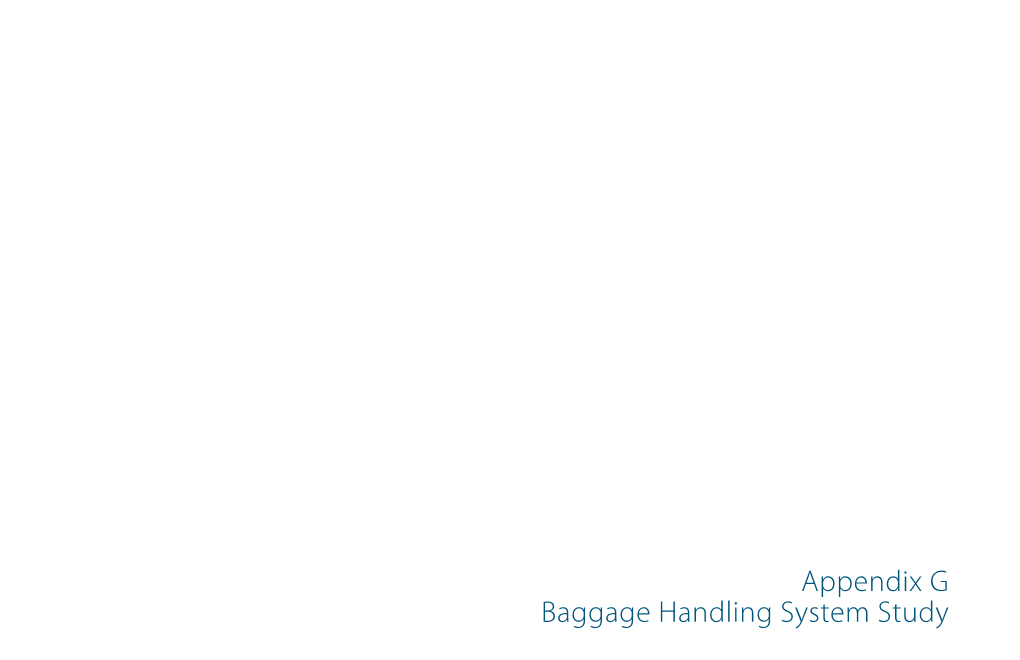 Appendix G Baggage Handling System Study