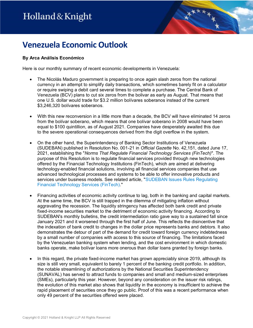 Venezuela Economic Outlook