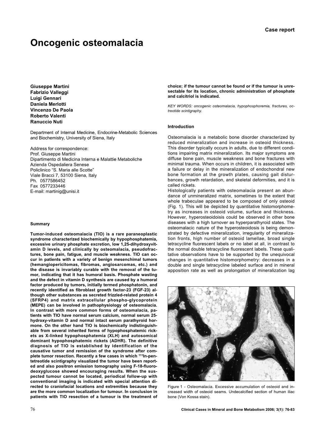 Oncogenic Osteomalacia