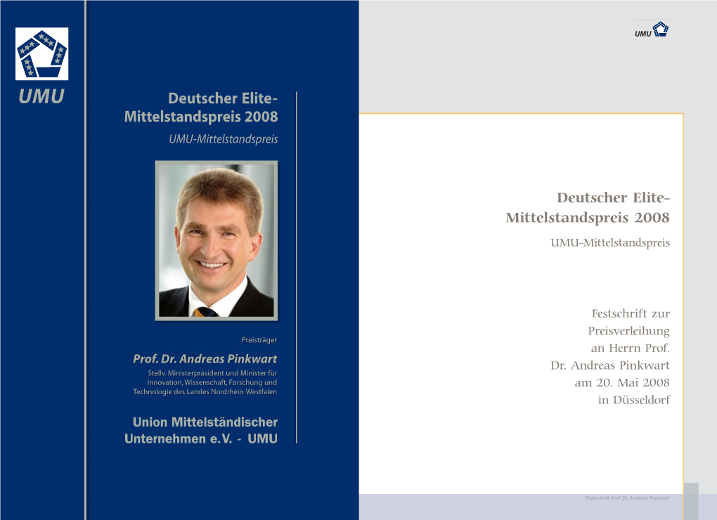 Mittelstandspreis 2008 UMU-Mittelstandspreis