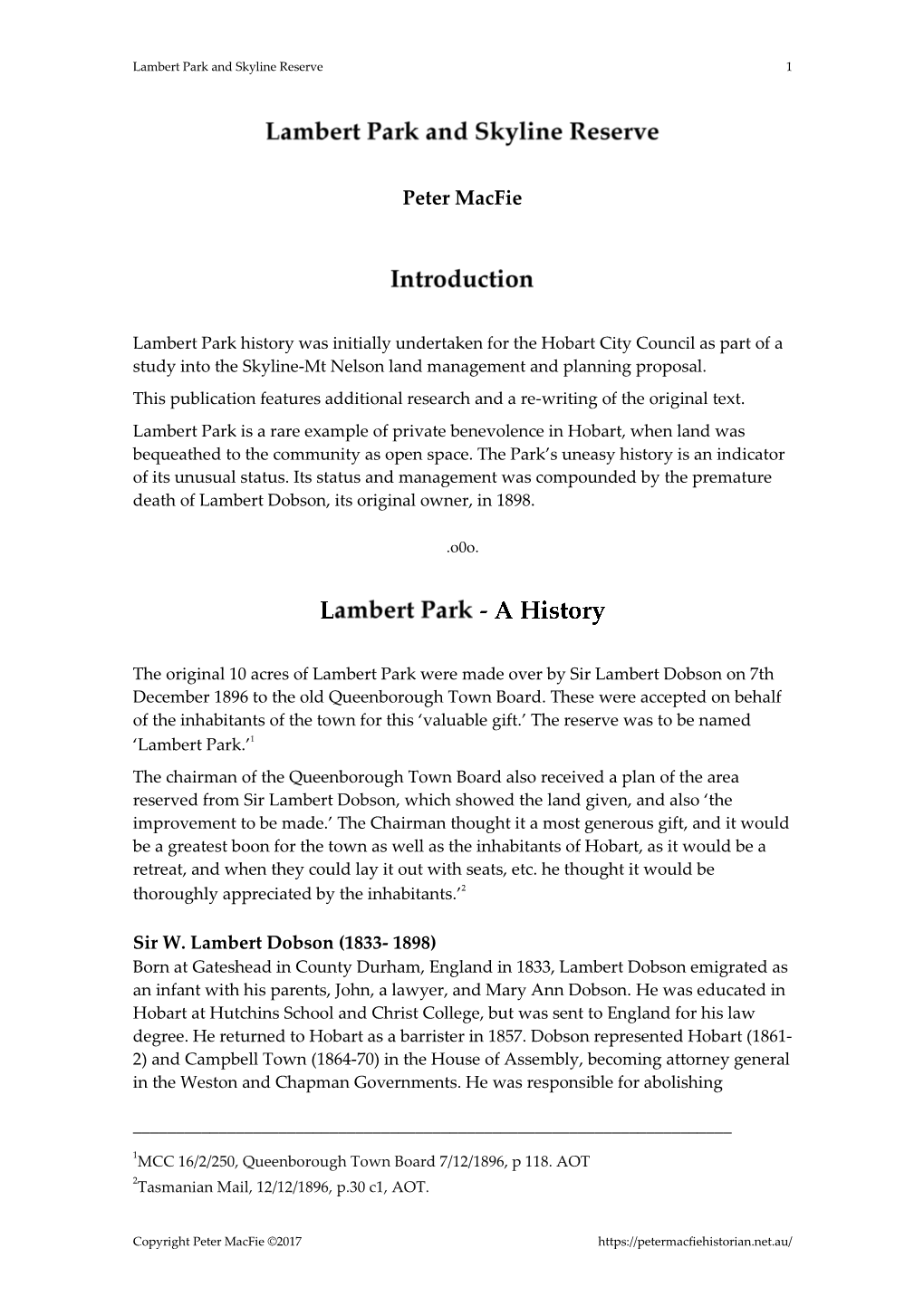 Lambert Park and Skyline Reserve 2017-12-07.Pdf