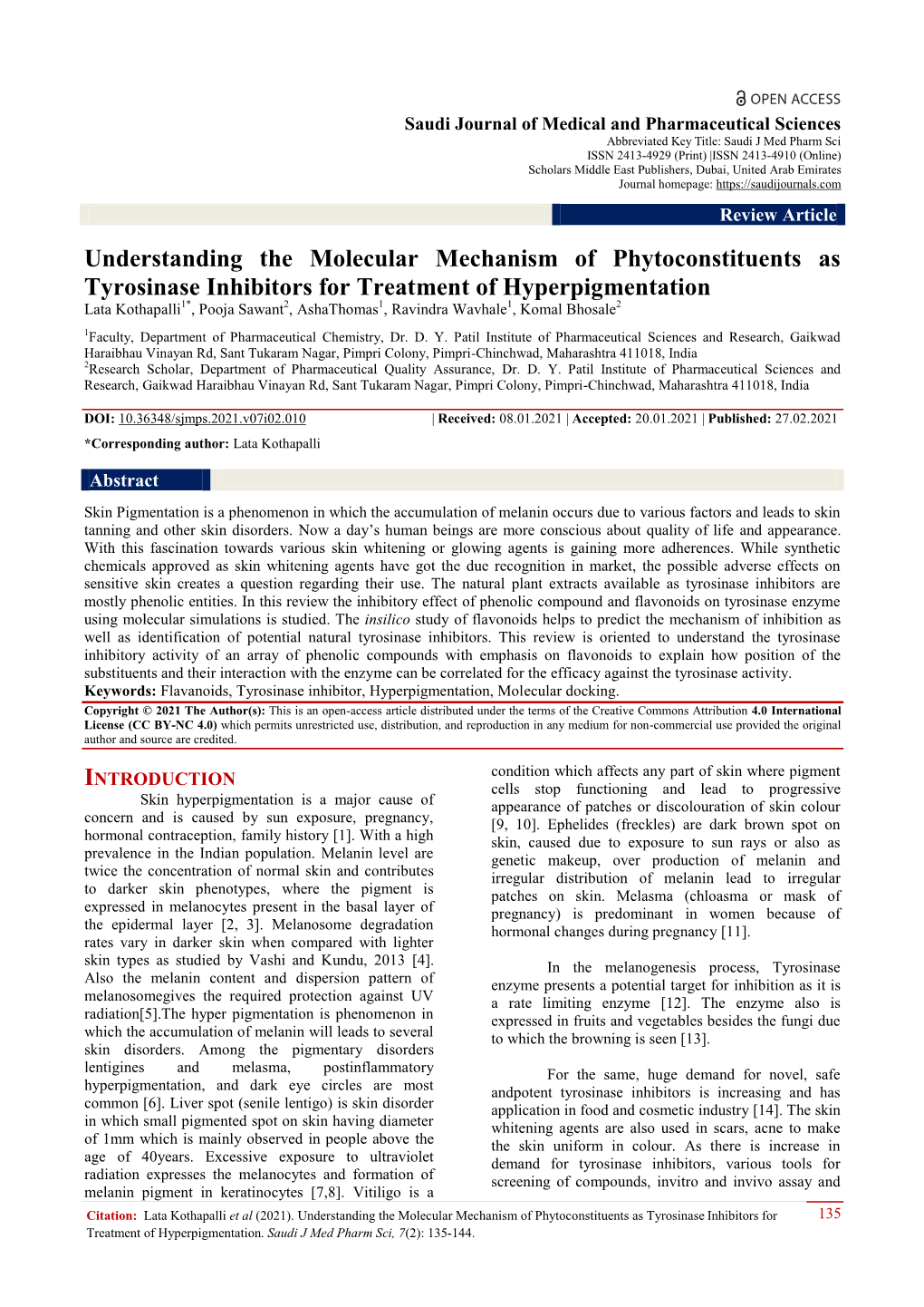 Understanding the Molecular Mechanism of Phytoconstituents As