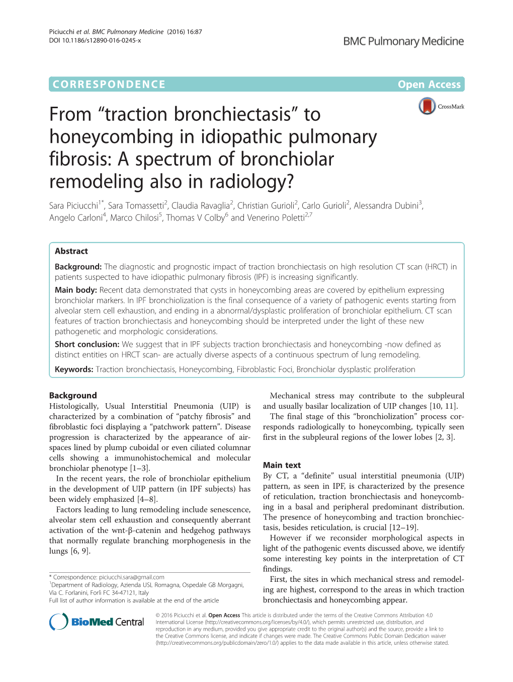 To Honeycombing in Idiopathic Pulmonary Fibrosis