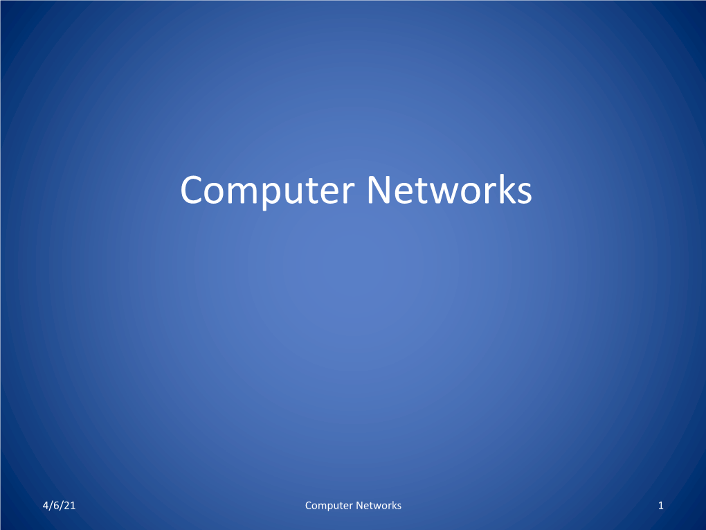 Computer Networks