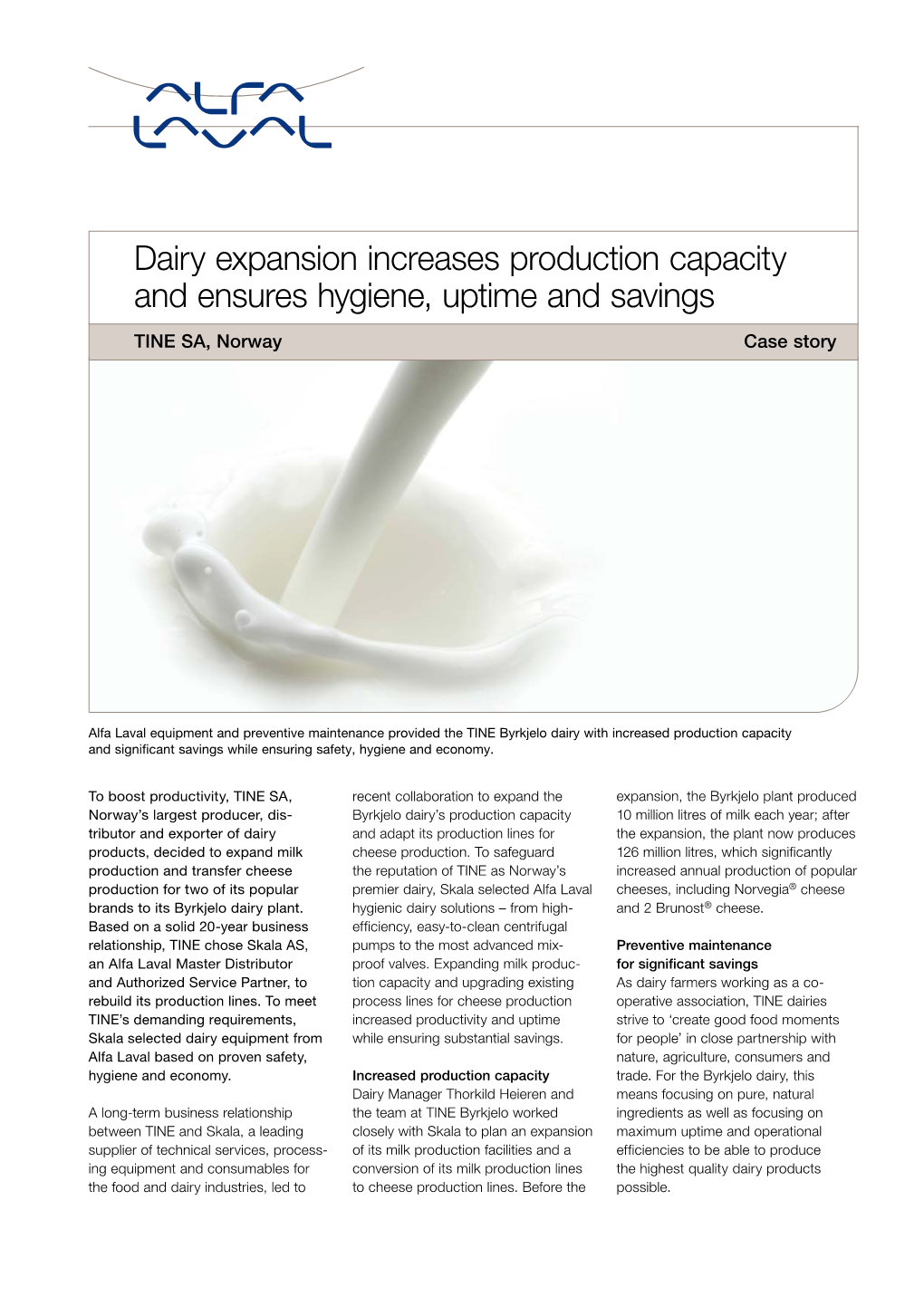 Dairy Expansion Increases Milk and Cheese Production Capacity Case