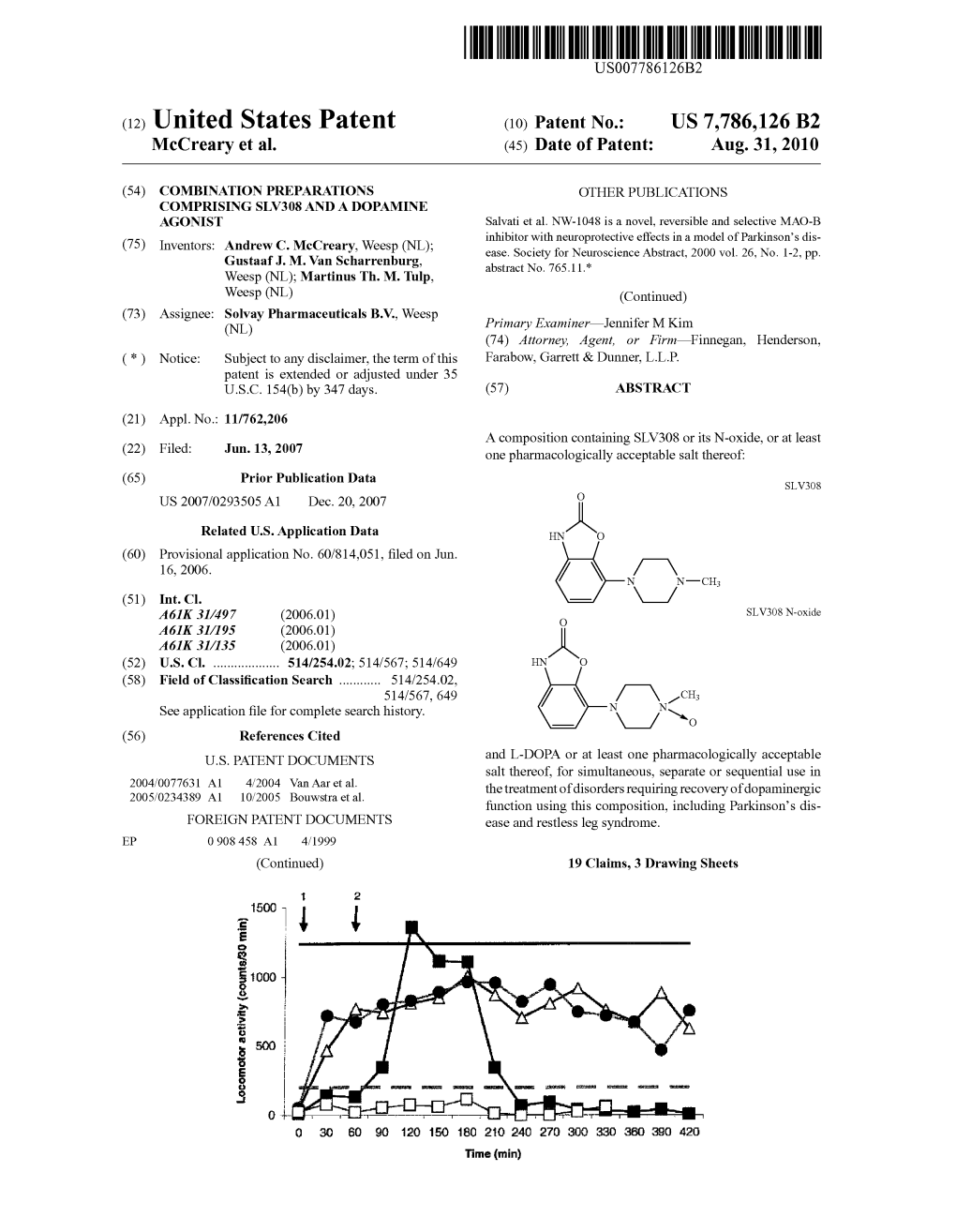 (12) United States Patent (10) Patent No.: US 7,786,126 B2 Mccreary Et Al