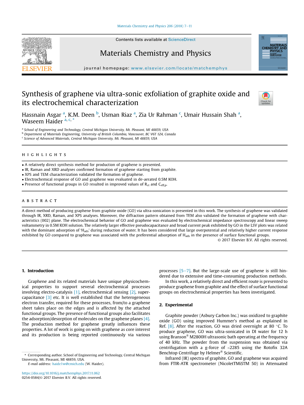 Synthesis of Graphene.Pdf