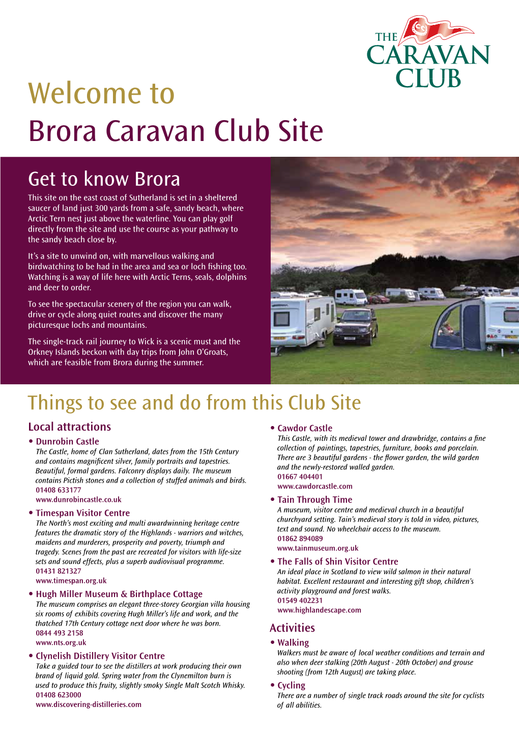 Brora Caravan Club Site