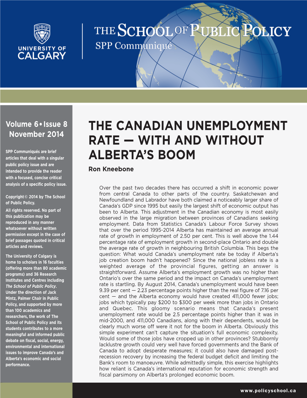 The Canadian Unemployment Rate