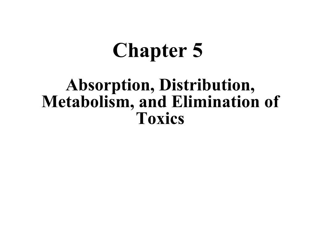 Biotransformation: Basic Concepts (1)