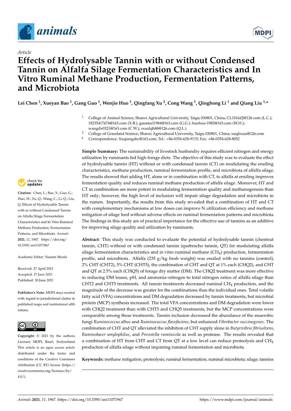 Effects of Hydrolysable Tannin with Or Without Condensed Tannin On