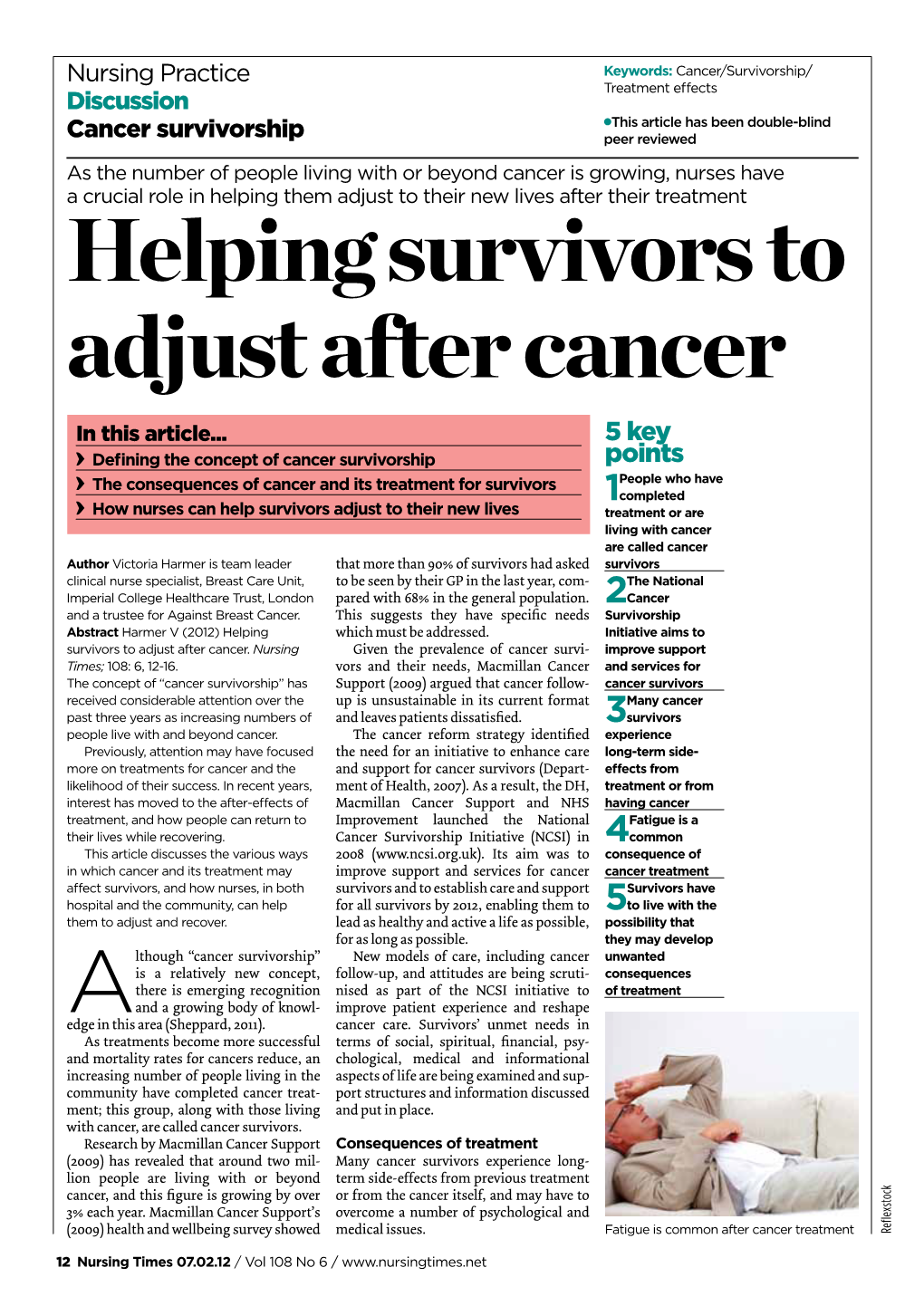 Helping Survivors to Adjust After Cancer in This Article