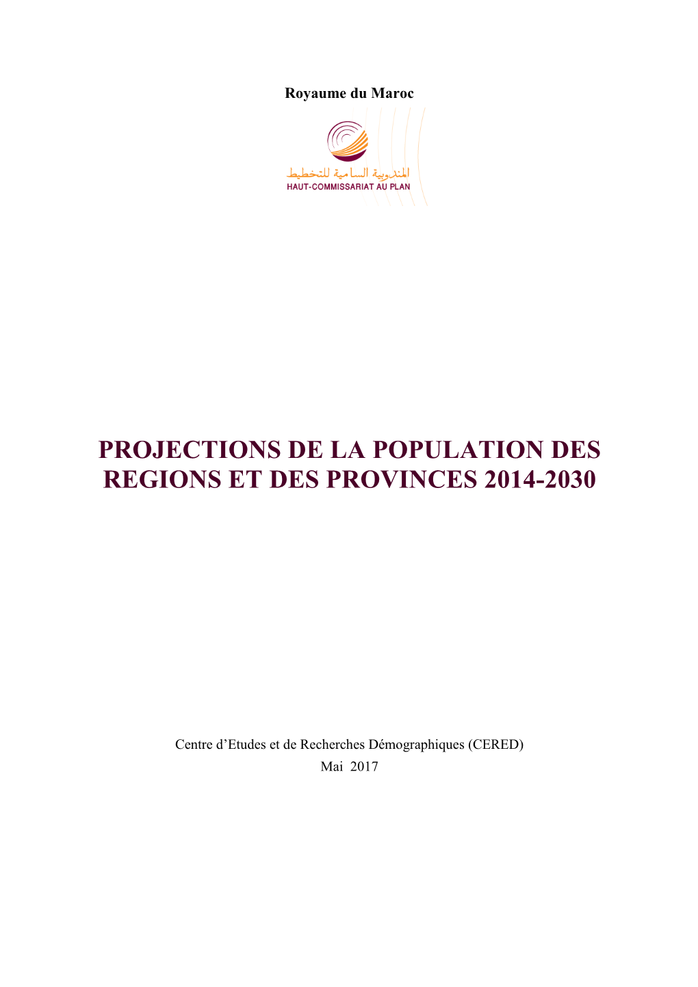 Projections De La Population Des Regions Et Des Provinces 2014-2030