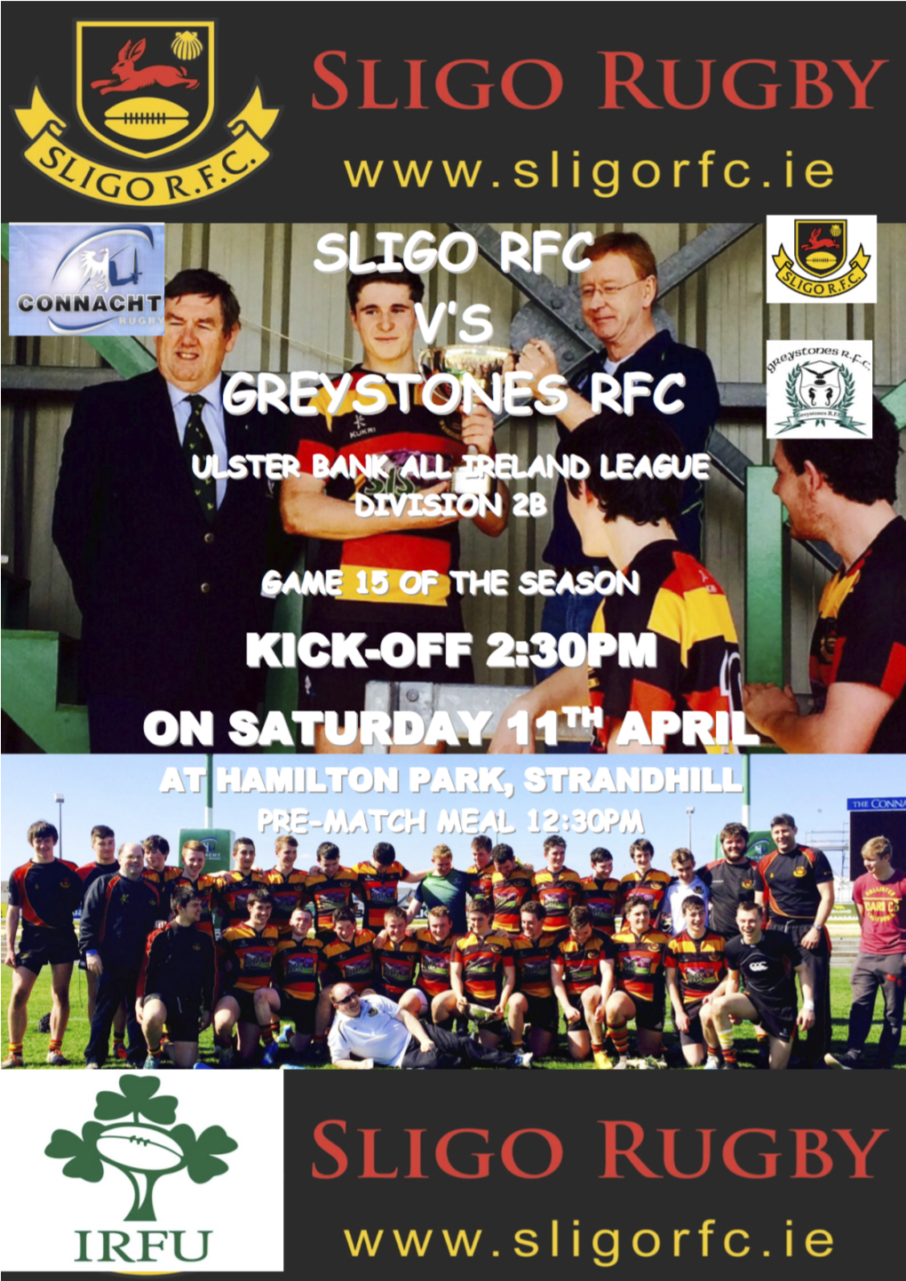 Sligo RFC V Greystones