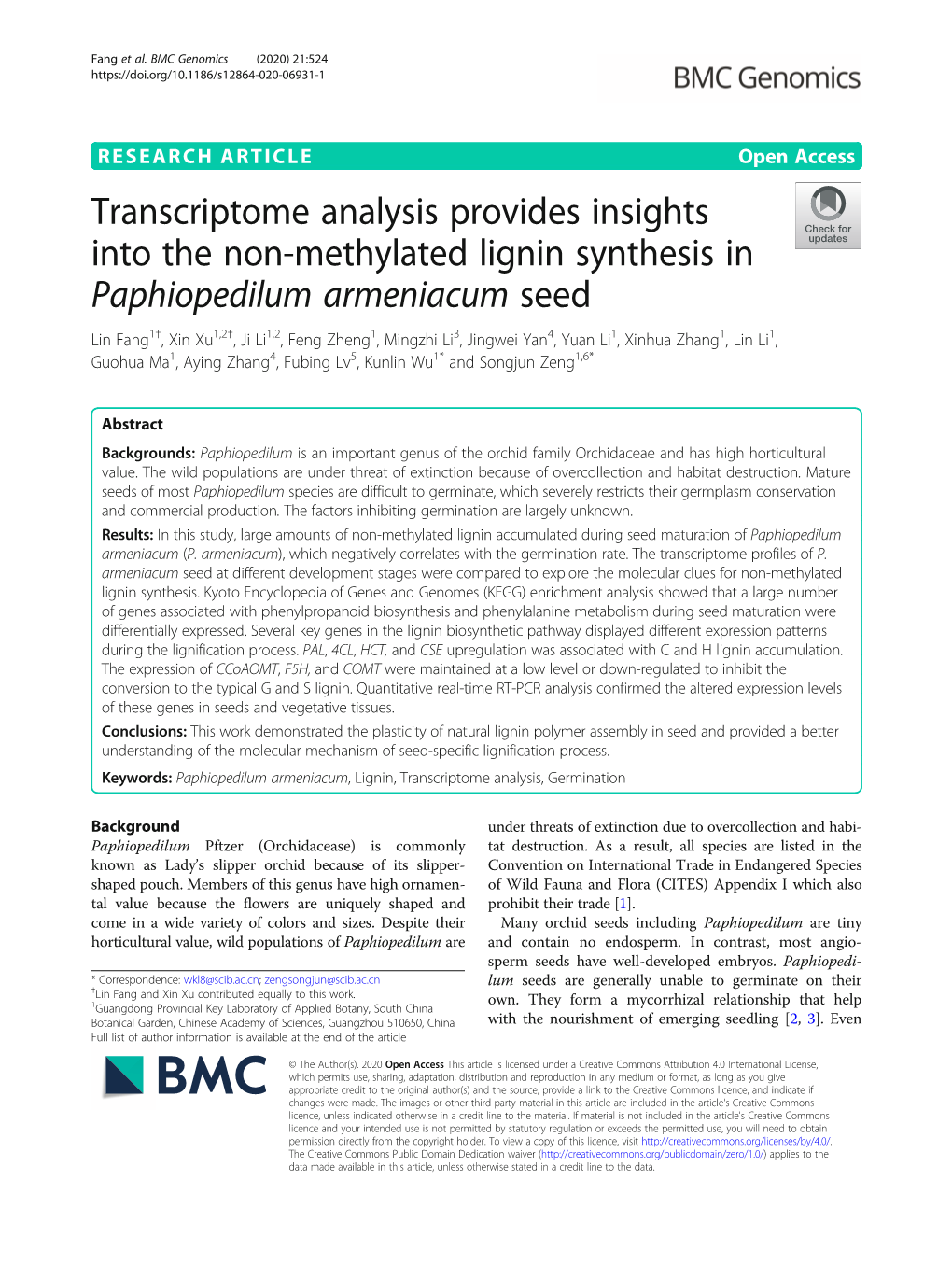 Transcriptome Analysis Provides Insights Into the Non-Methylated