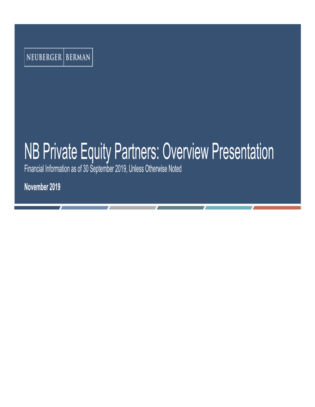 NB Private Equity Partners: Overview Presentation