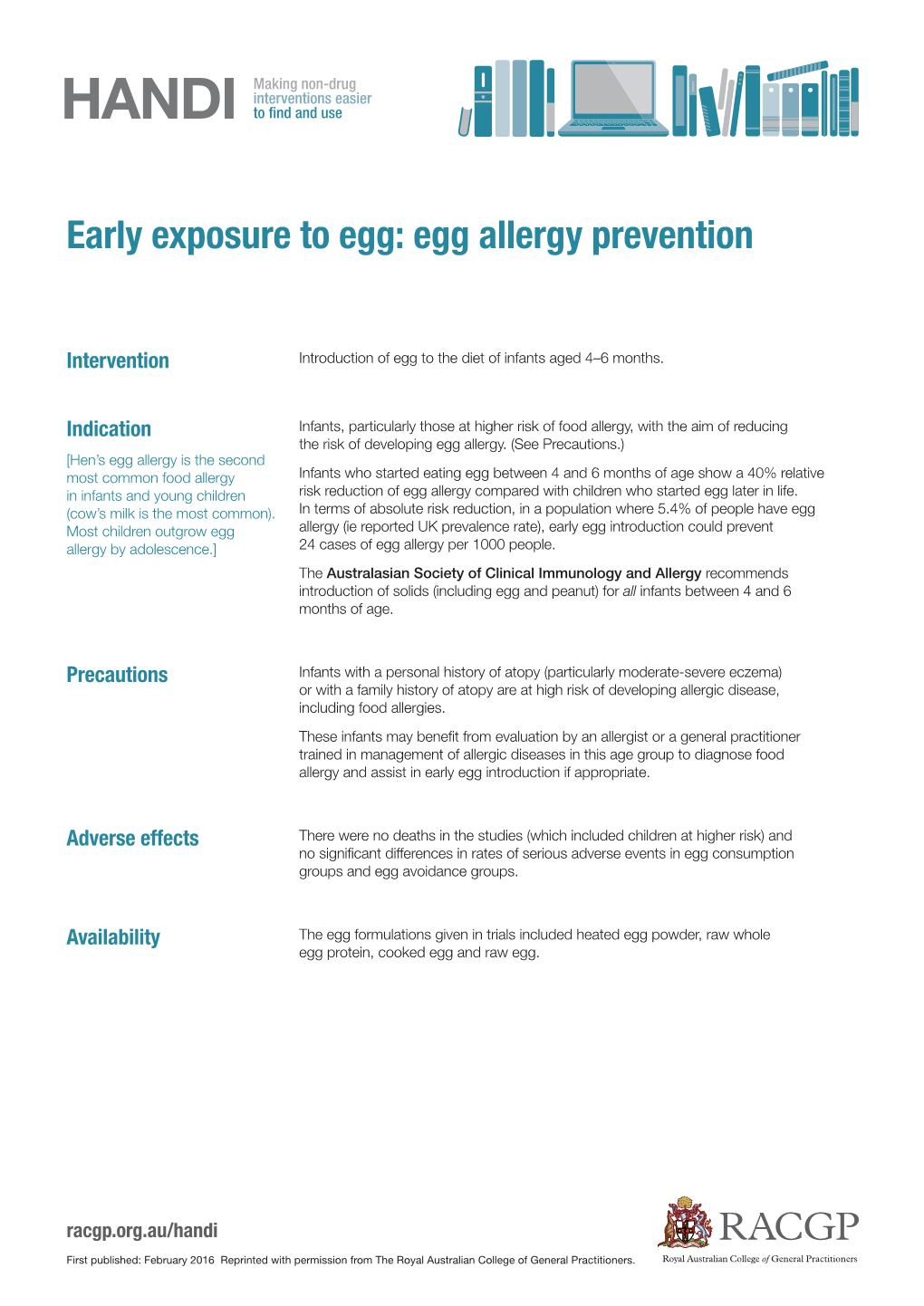 Early Exposure to Egg: Egg Allergy Prevention