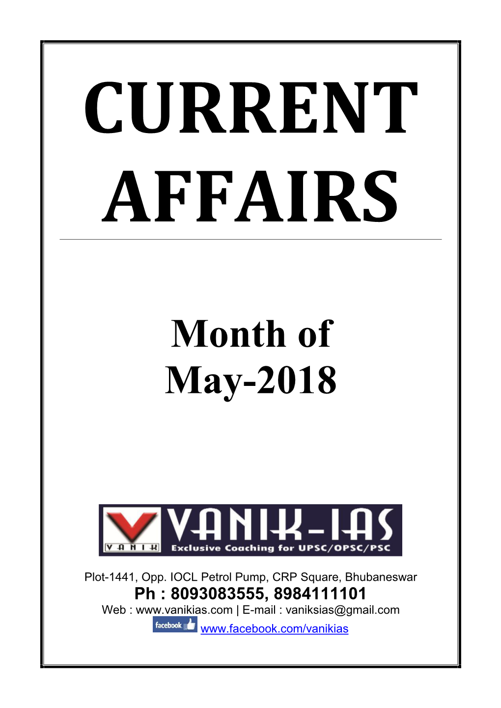 Month of May-2018