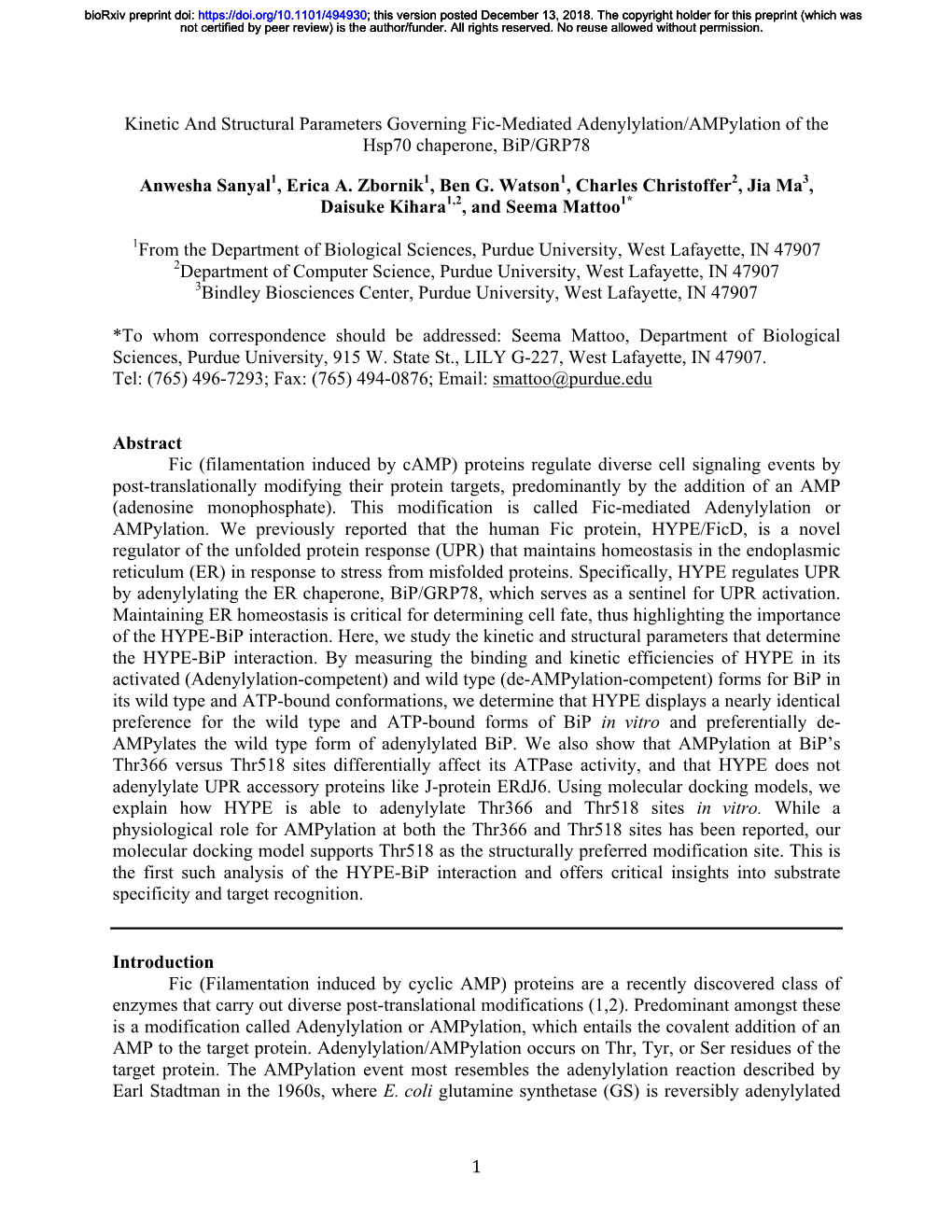 Sanyal Et Al HYPE-Bip Kinetics & Structure-Sci Reports