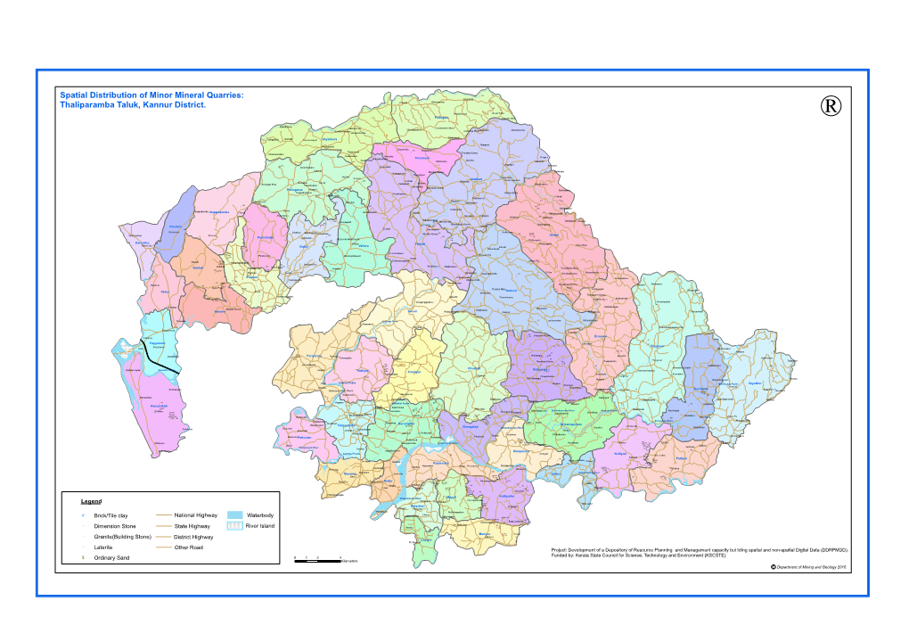 Spatial Distribution of Minor Mineral Quarries: Thaliparamba Taluk