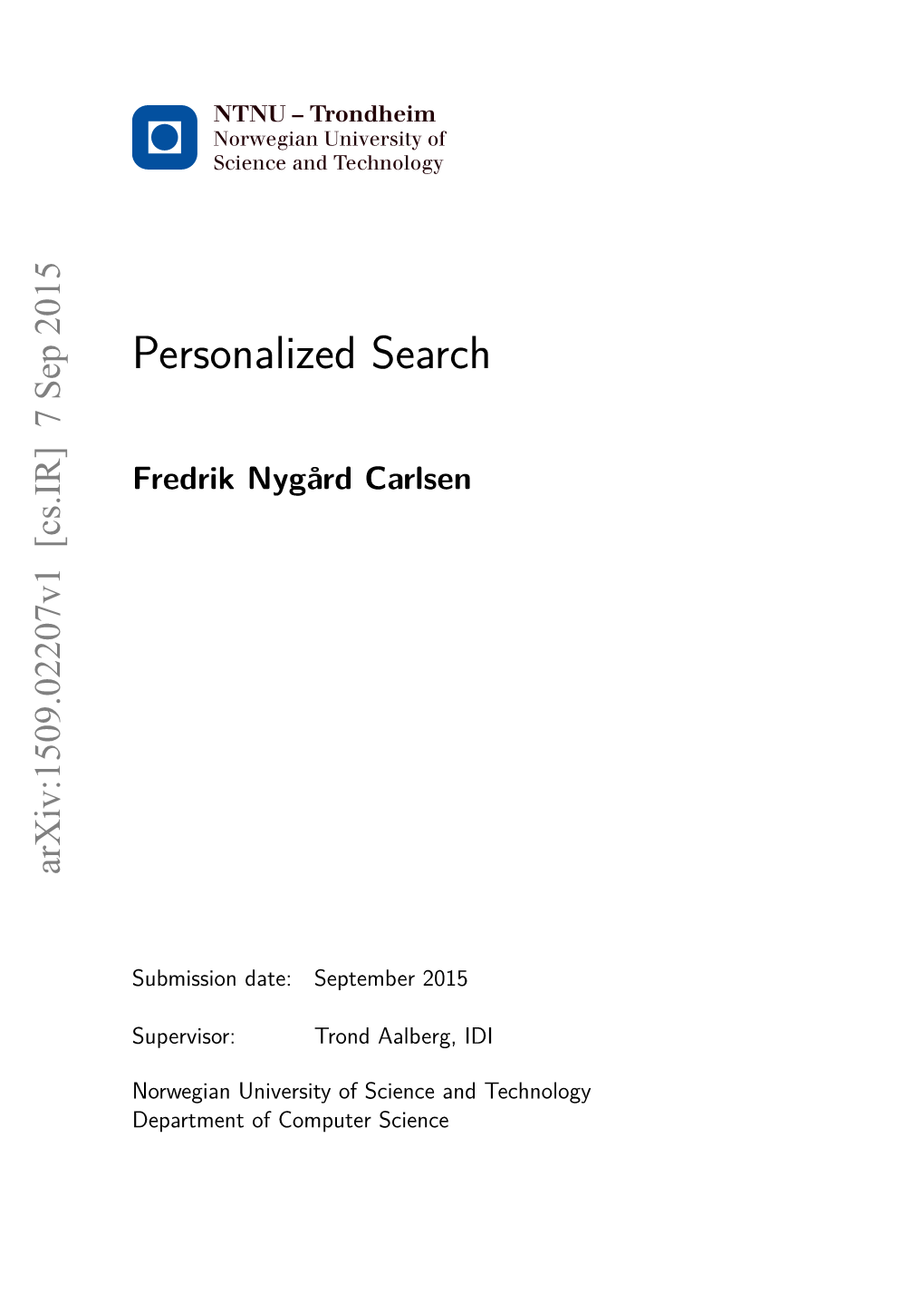 Personalized Search