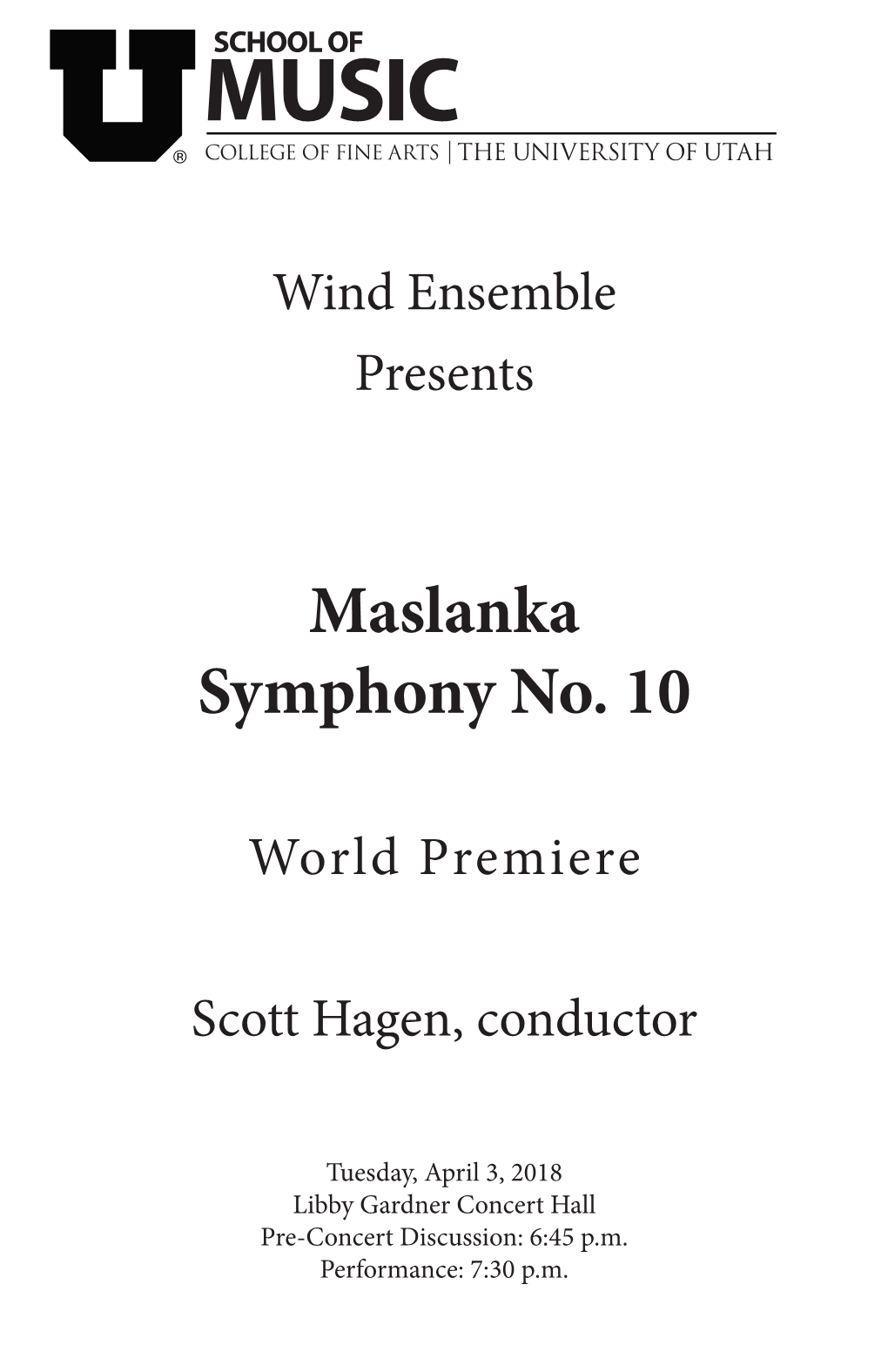 Maslanka Symphony No. 10