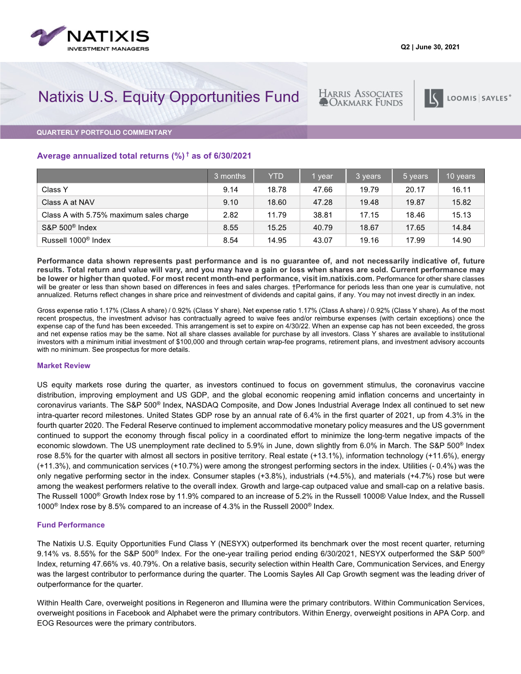 Natixis U.S. Equity Opportunities Fund