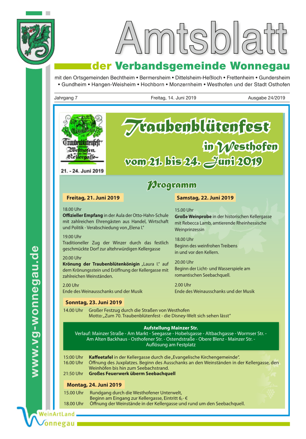 Traubenblütenfest in Westhofen Vom 21