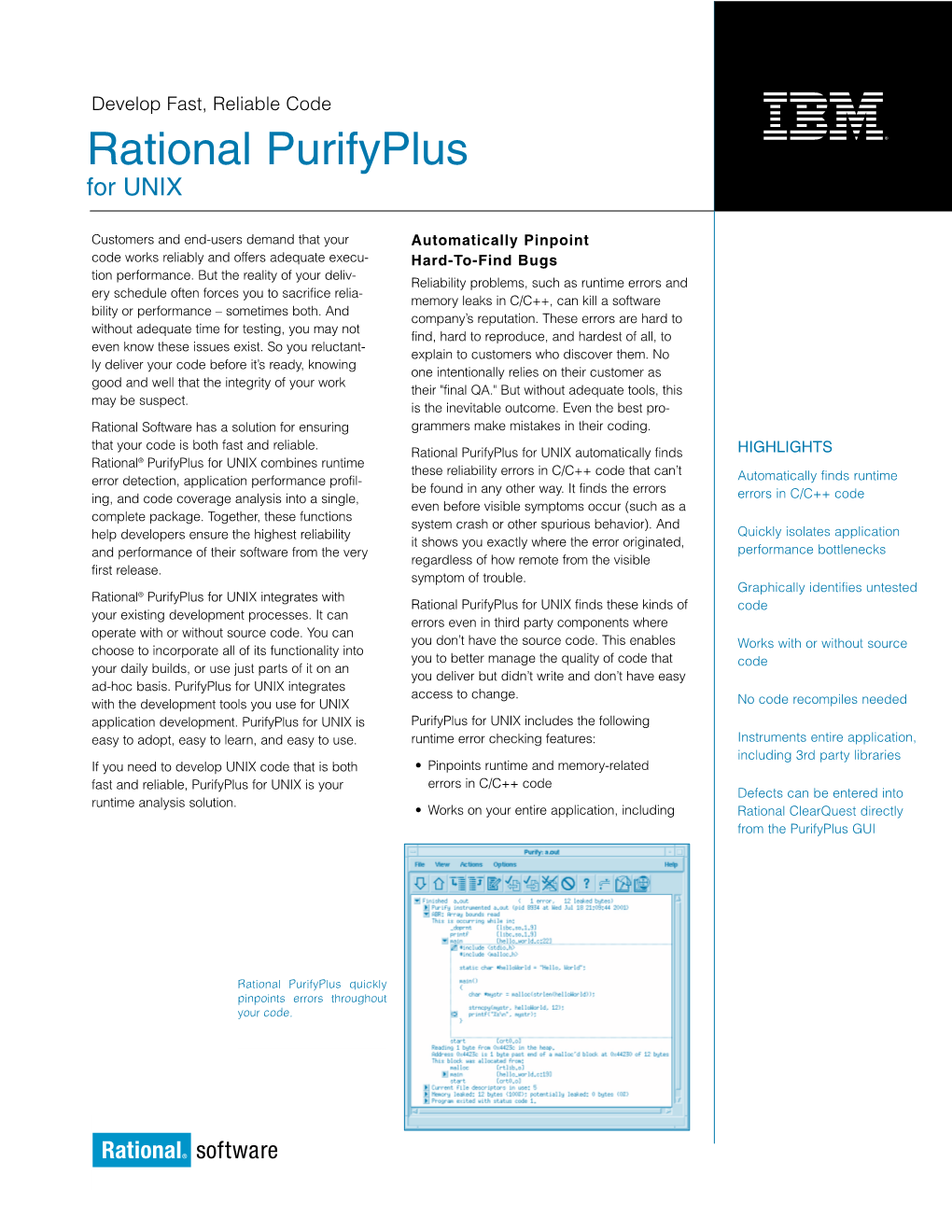 Rational Purifyplus for UNIX