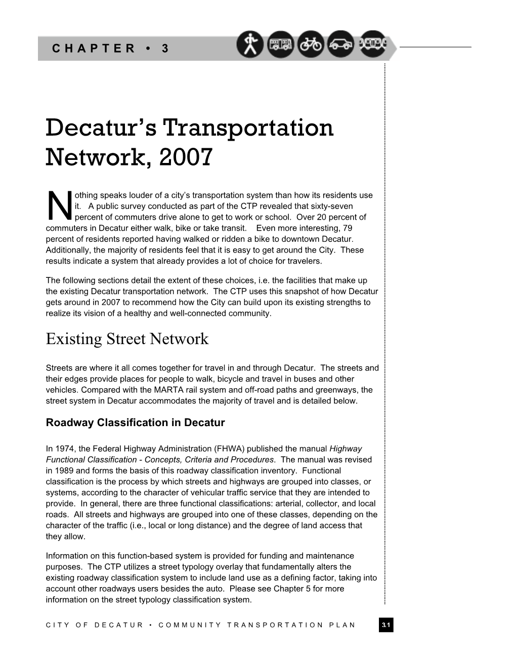 Decatur's Transportation Network, 2007