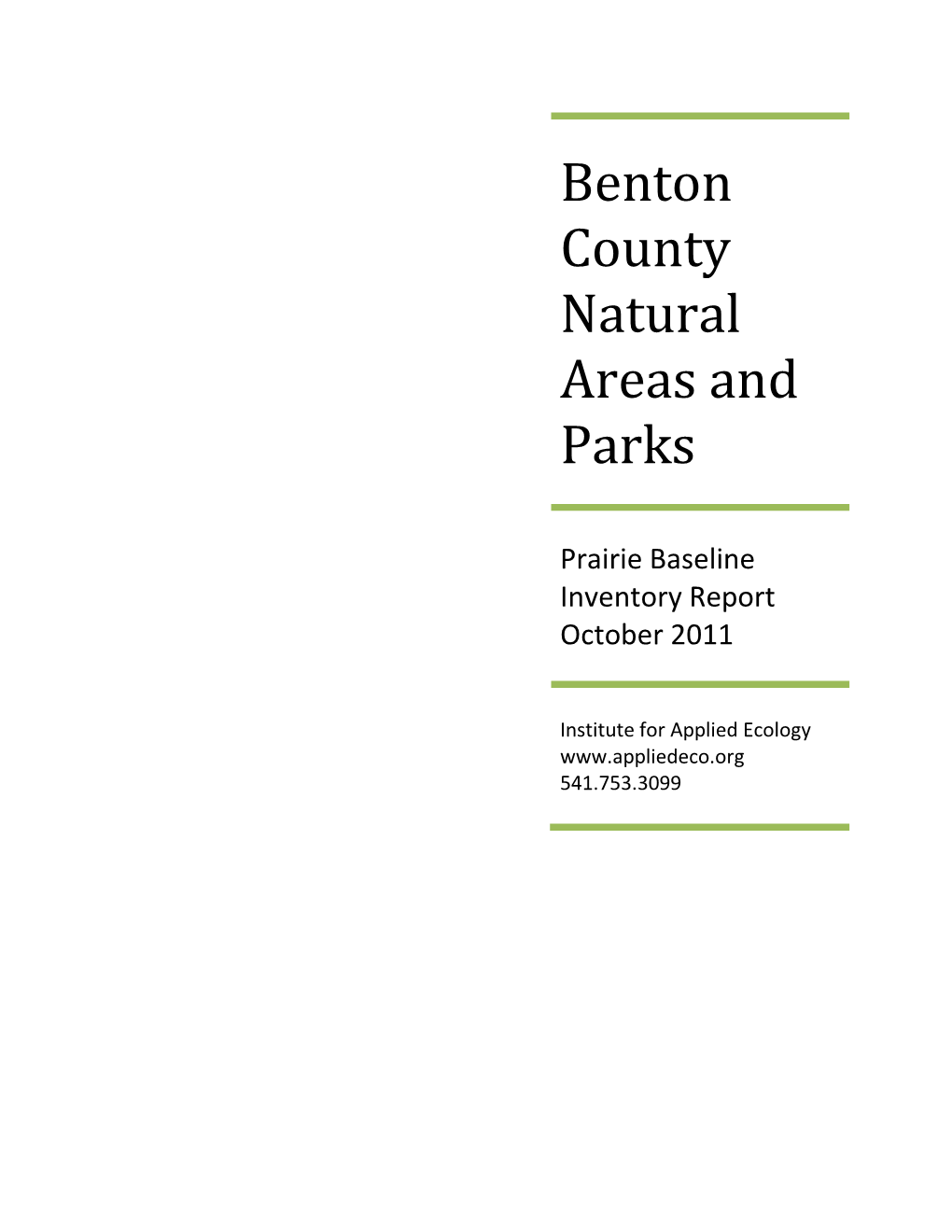 Benton County Natural Areas and Parks