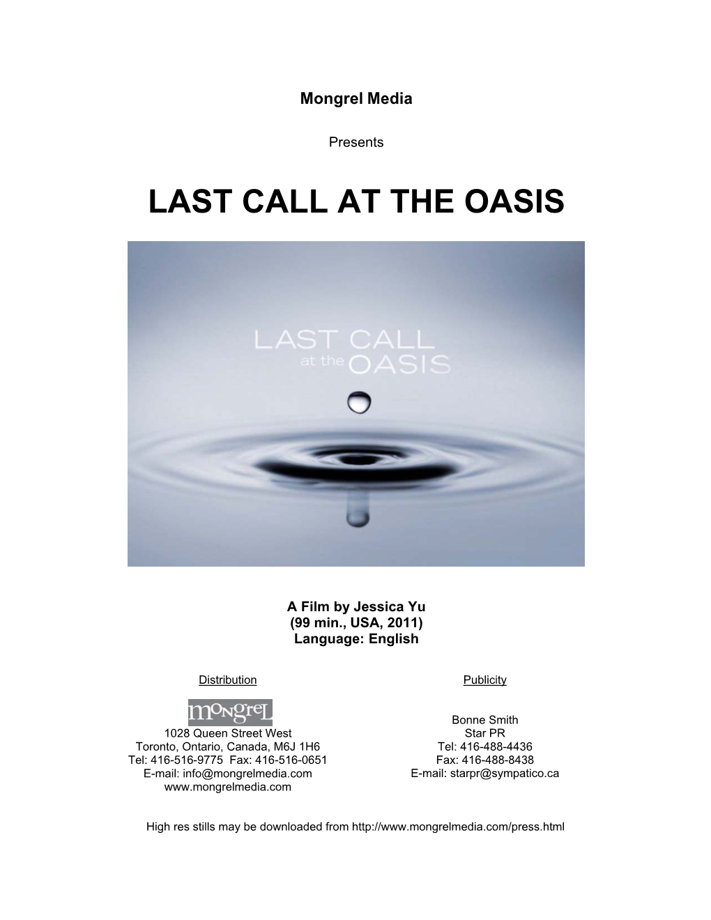 Last Call at the Oasis