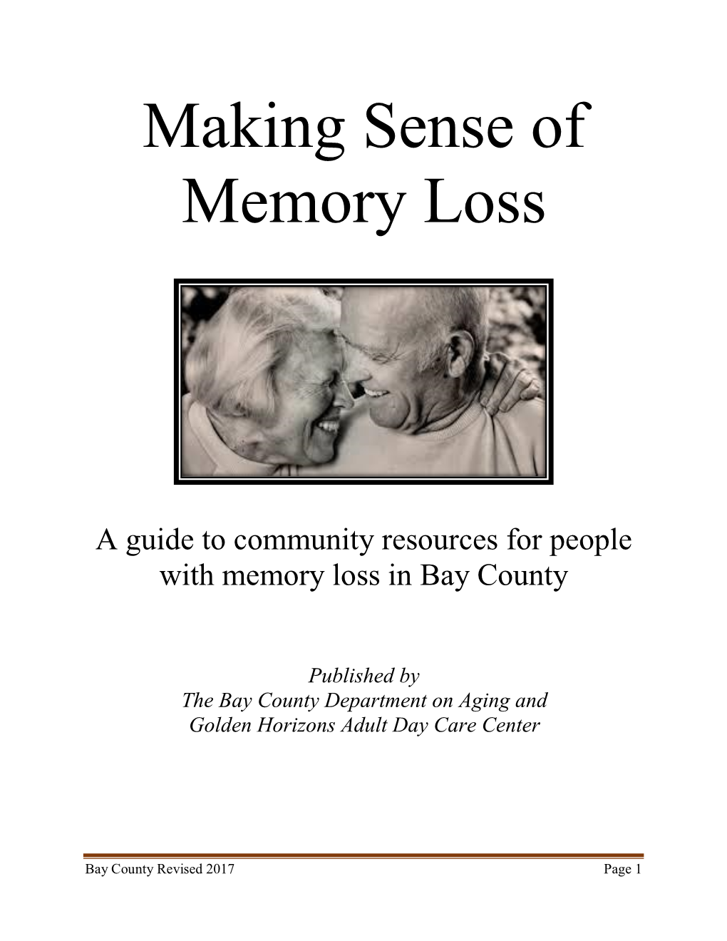 Making Sense of Memory Loss