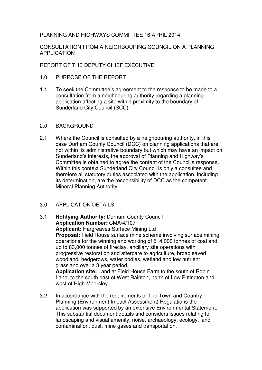 Planning and Highways Committee 16 April 2014