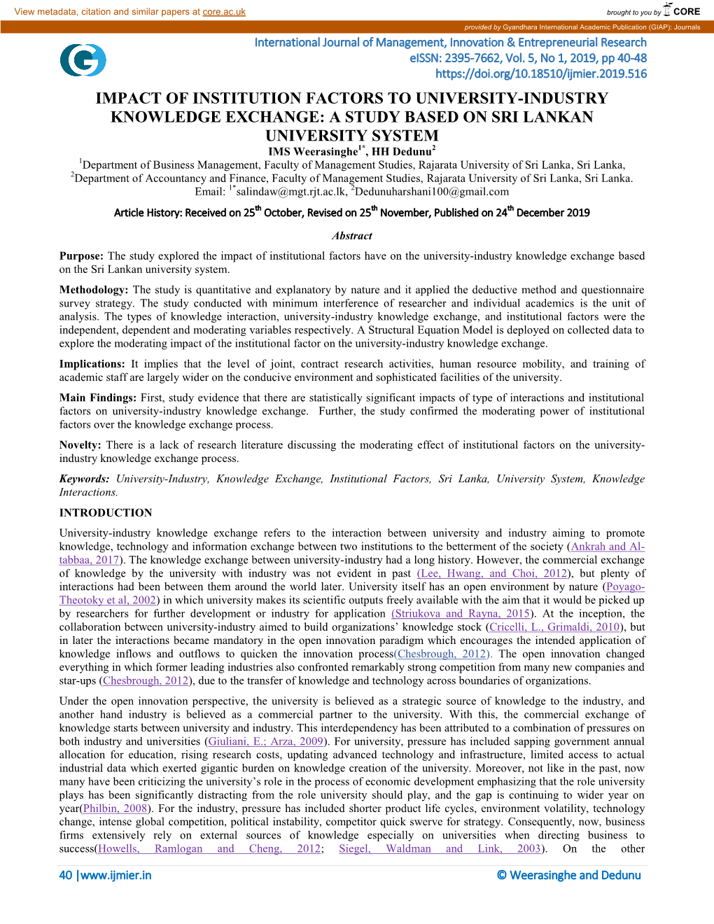 A Study Based on Sri Lankan University System