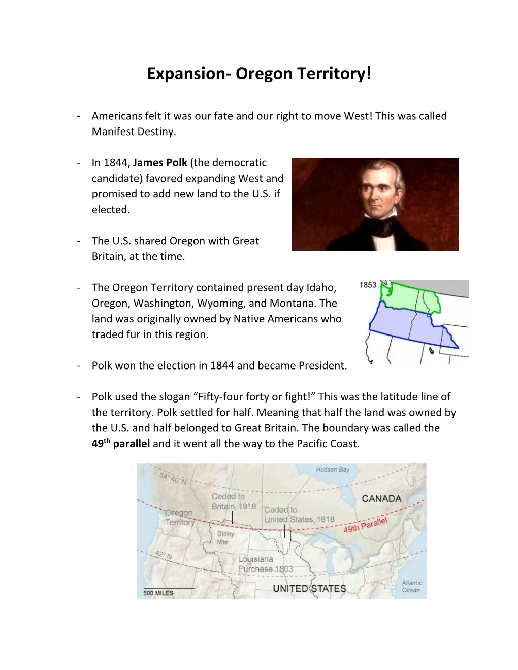 Oregon Territory!