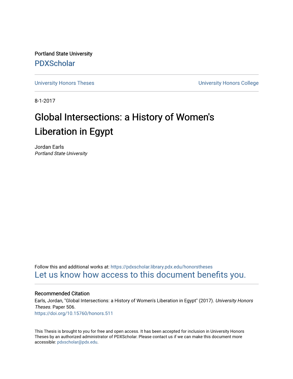 A History of Women's Liberation in Egypt