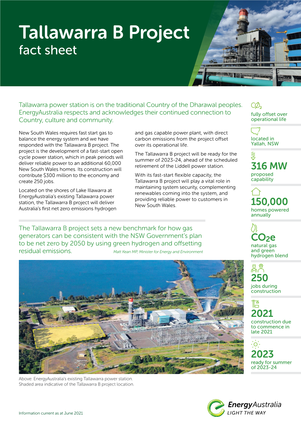 Tallawarra B Project Fact Sheet