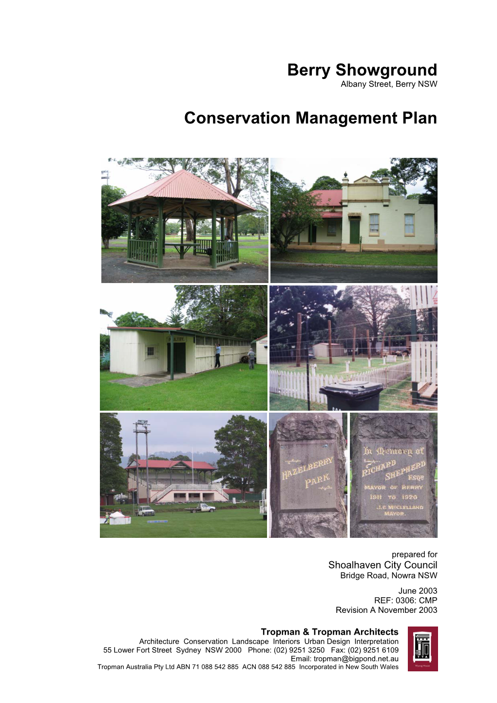 Berry Showground Conservation Management Plan