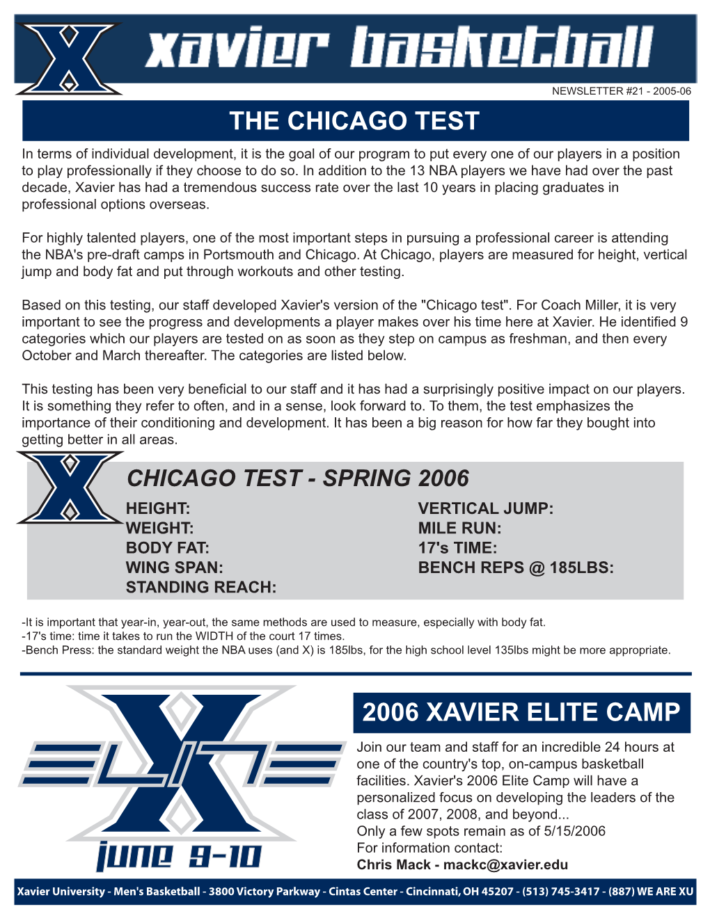 Xavier Newsletter #21 (PDF)