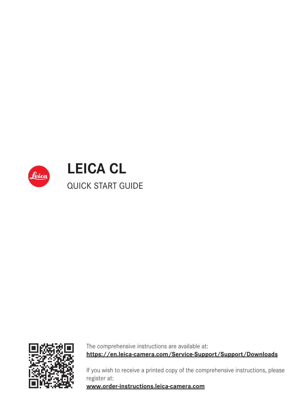 Leica Cl Quick Start Guide