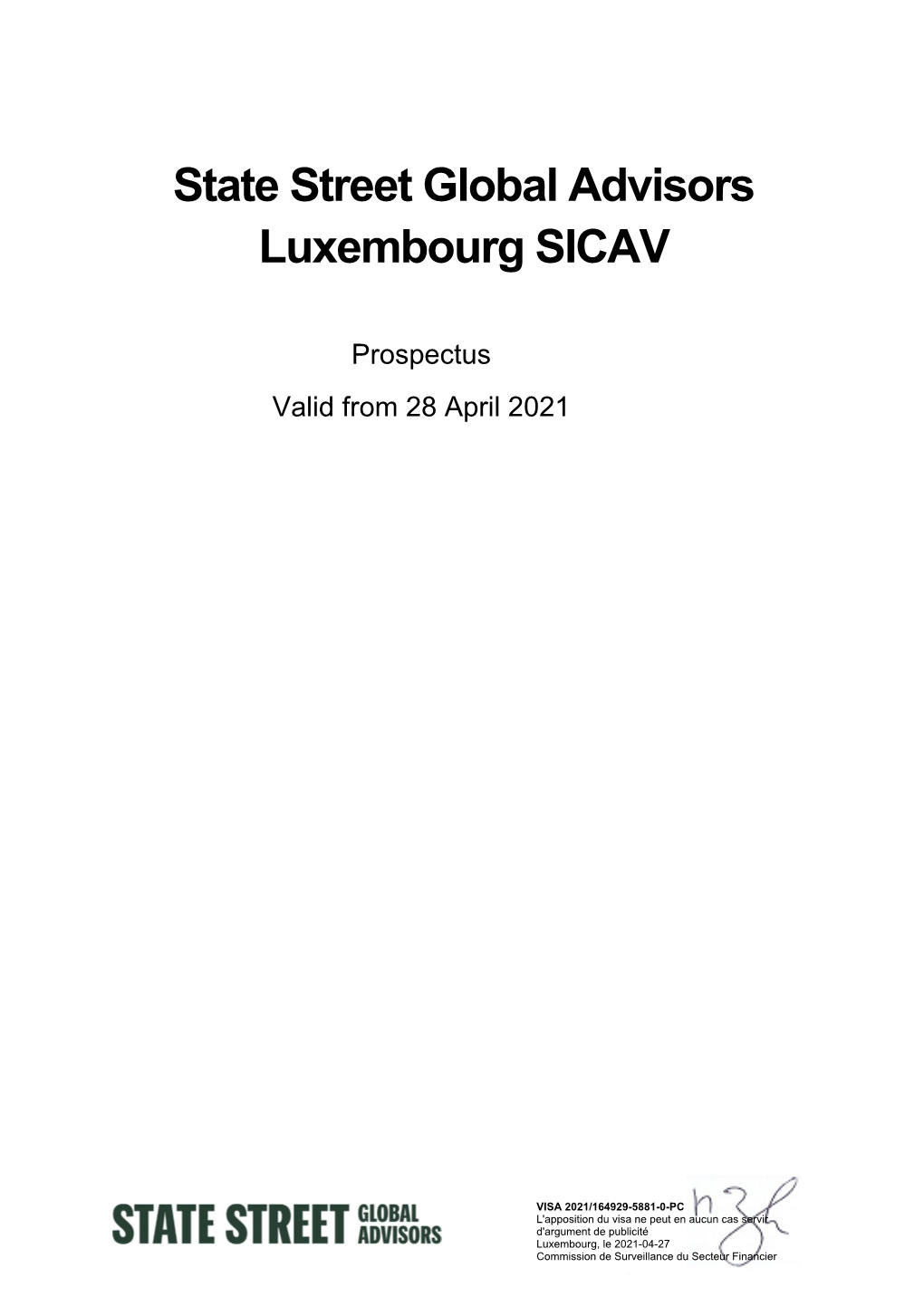 State Street Global Advisors Luxembourg SICAV