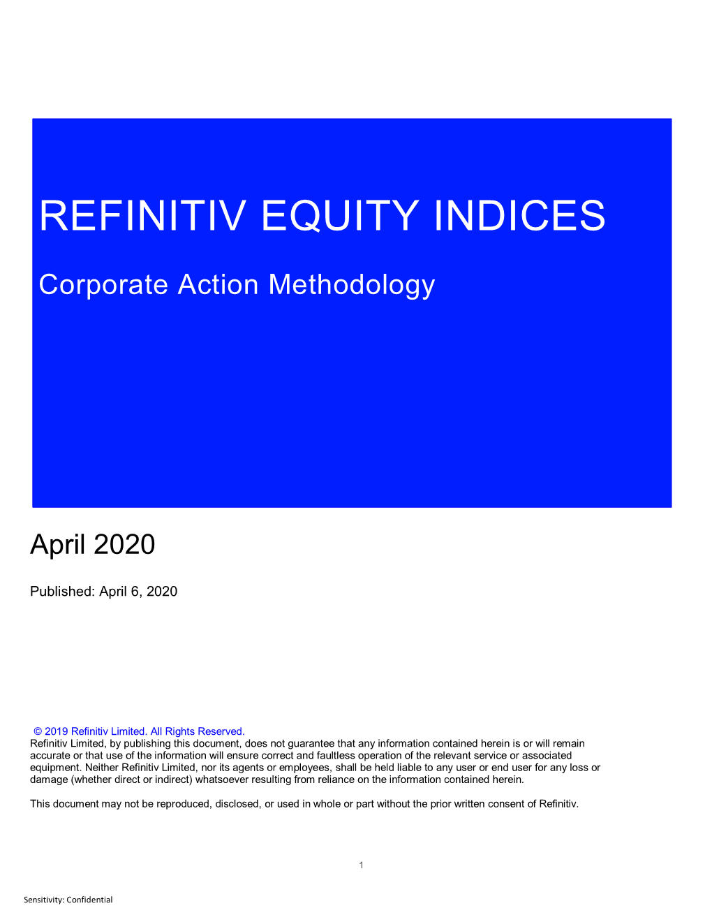 Refinitiv Corporate Actions Methodology