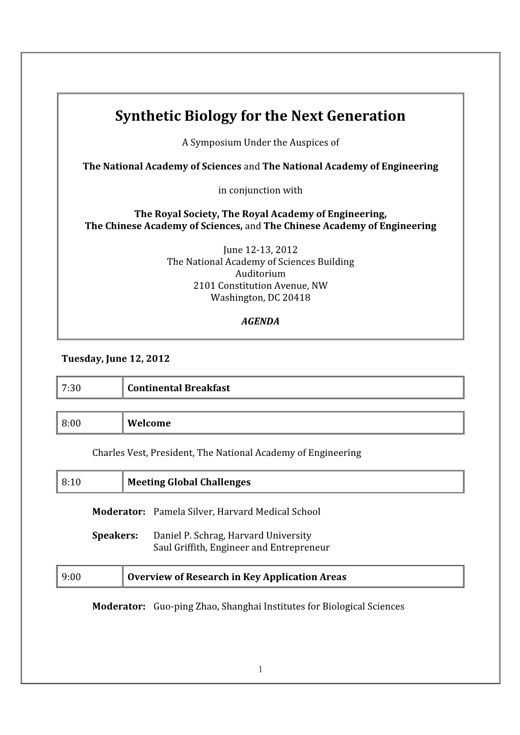 0612 US Synthetic Biology Symposium Final Agenda