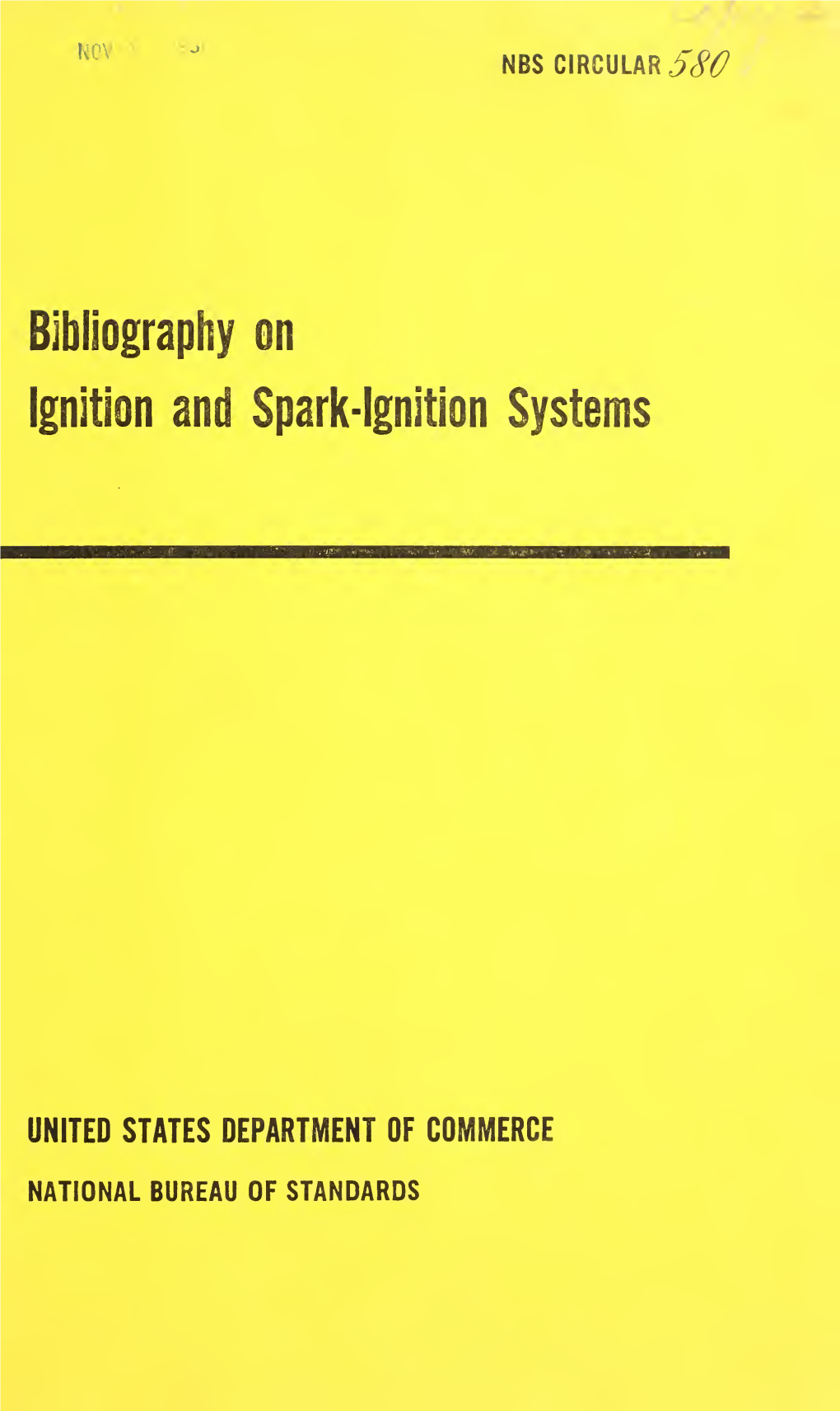 Bibliography on Ignition and Spark-Ignition Systems