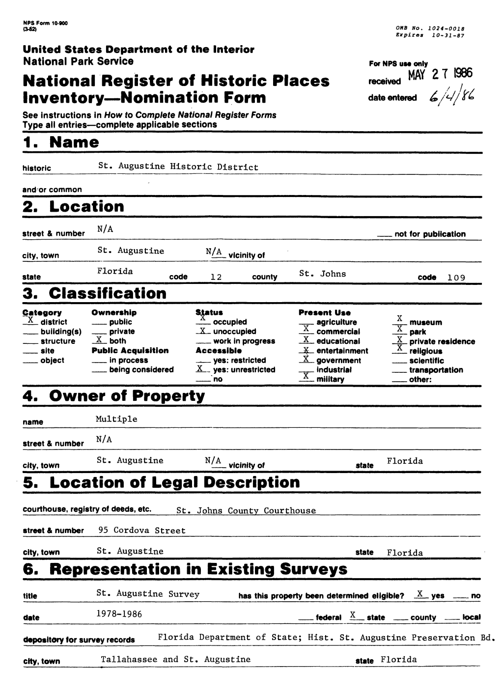 National Register of Historic Places Inventory Nomination Form