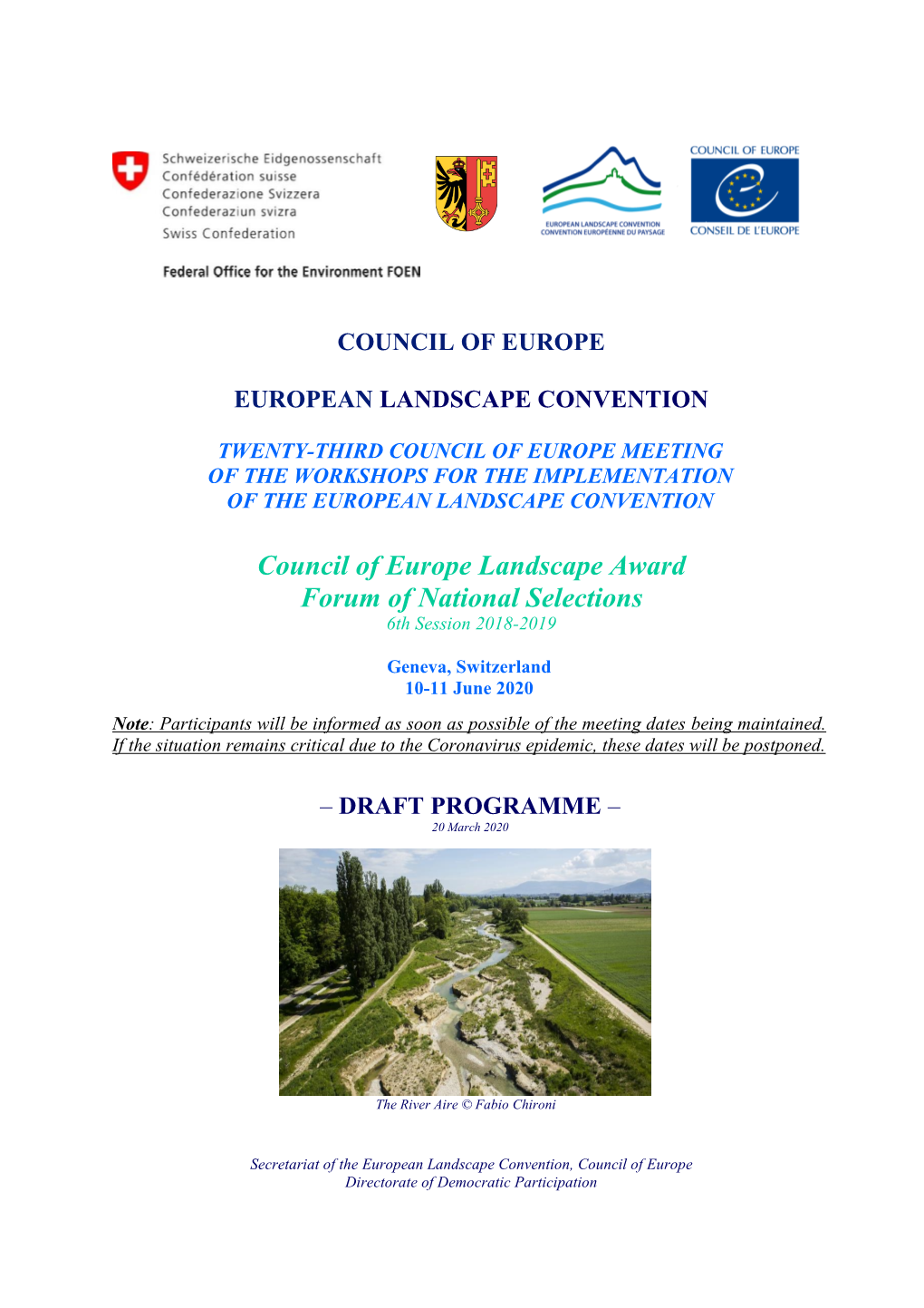 Council of Europe European Landscape Convention