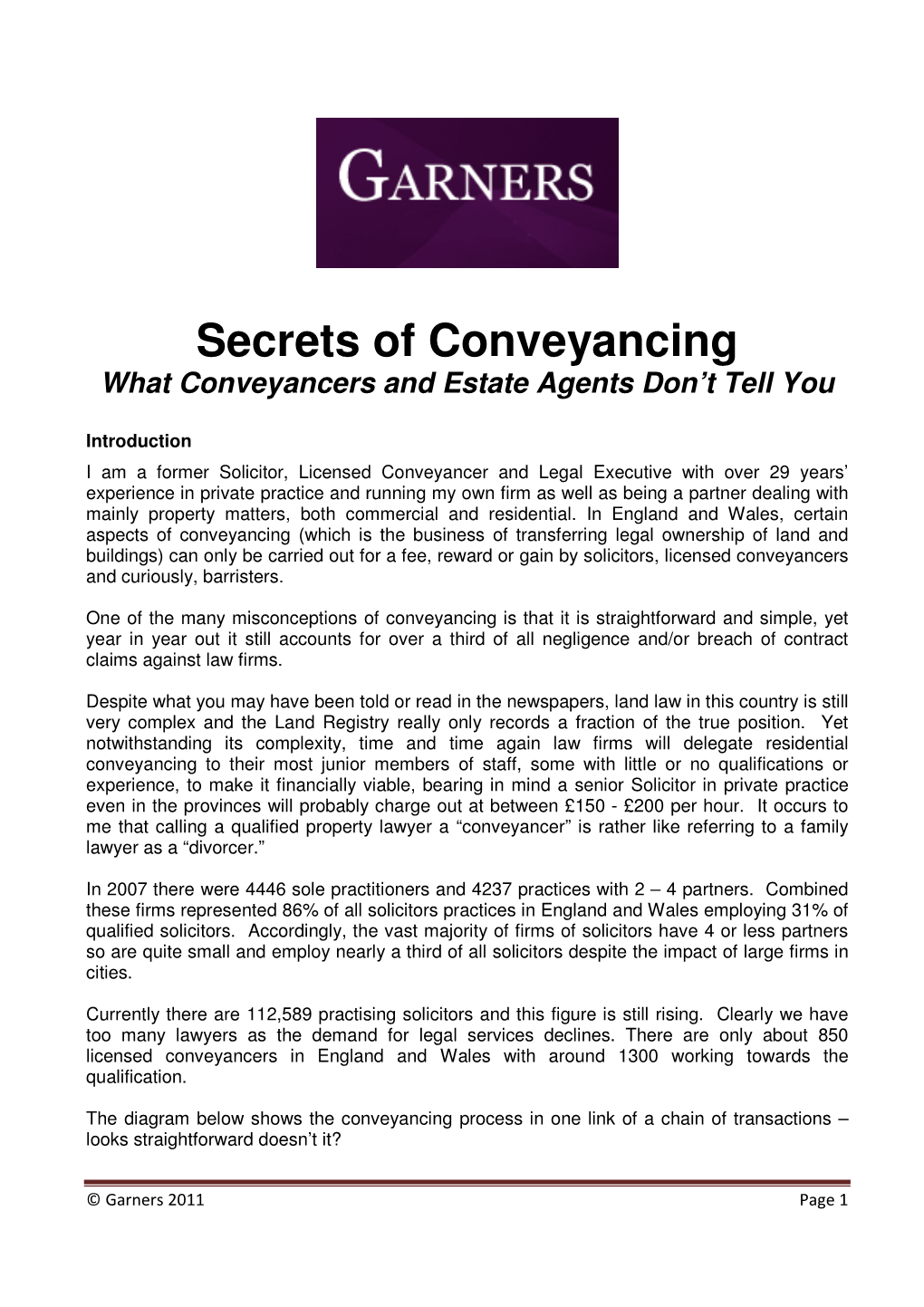 Secrets of Conveyancing What Conveyancers and Estate Agents Don’T Tell You