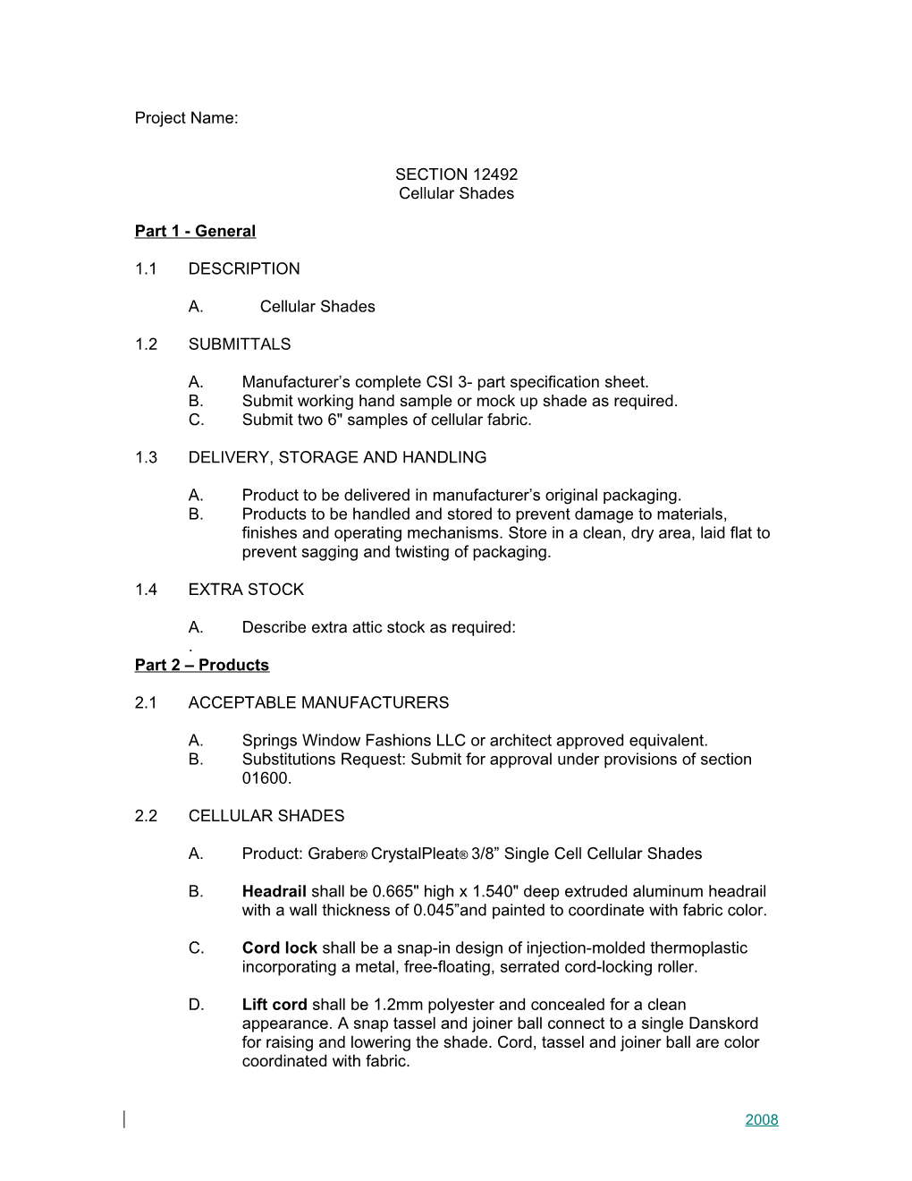 Cellular - 3/8 Singlecell - Working Specification